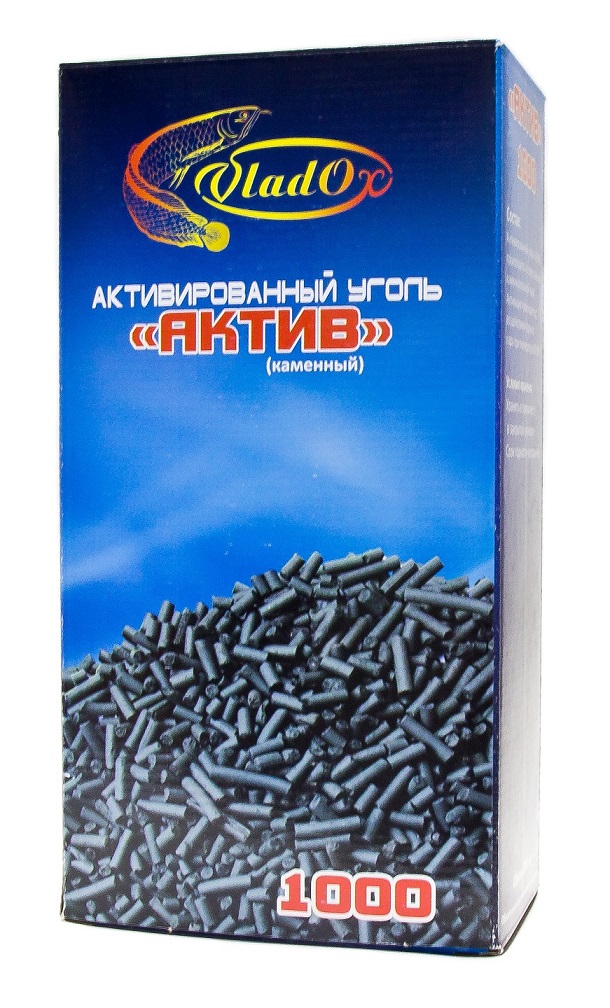 VladOx активированный уголь каменный АКТИВ 1л