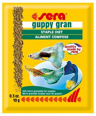 Корм для рыб Guppy gran 10 г