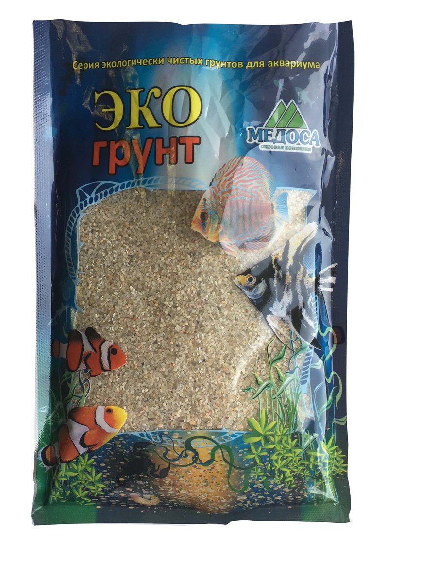 Натуральный кварцевый грунт «Куба-1» окатанный 0,8-1,4 мм