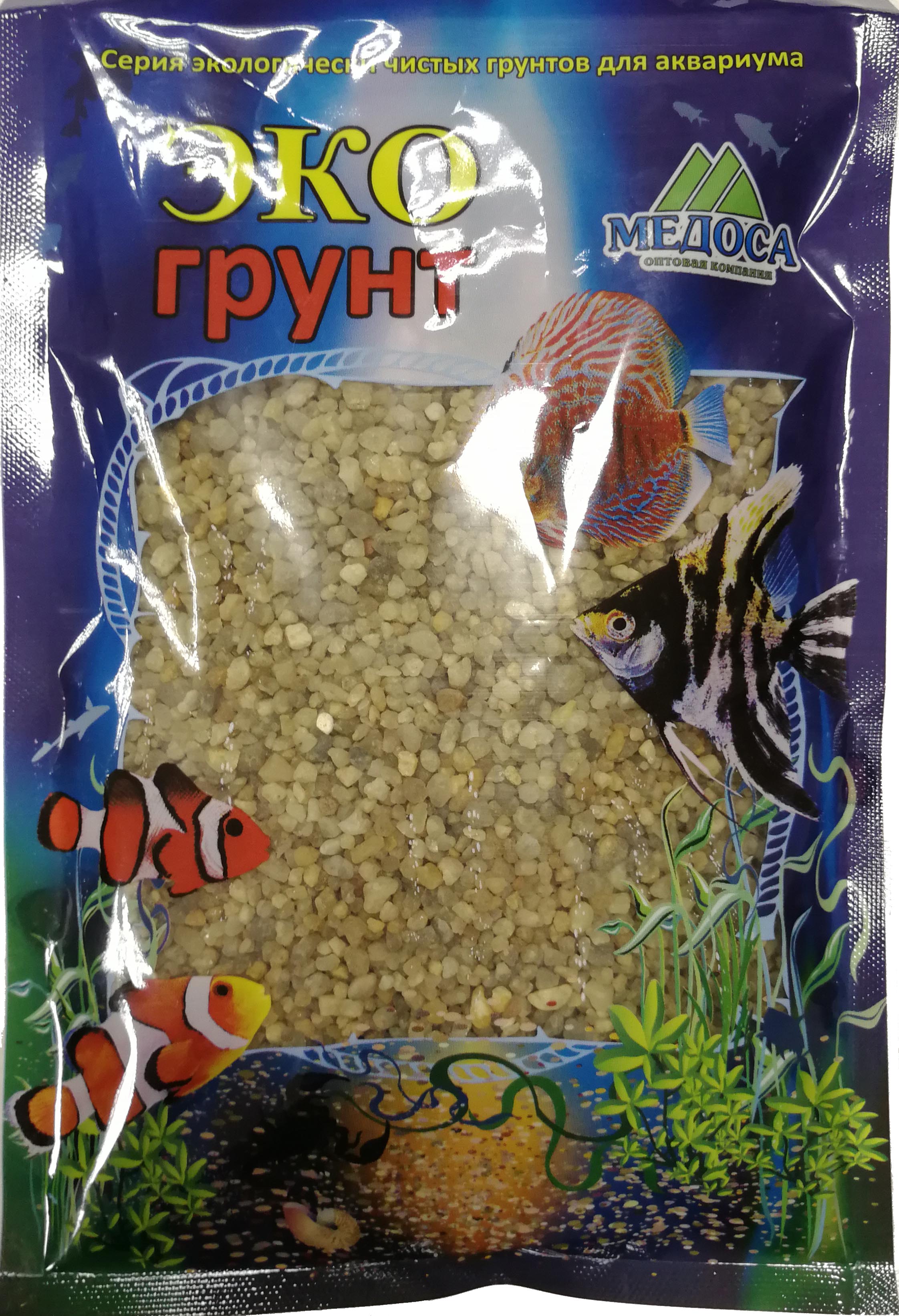 Натуральный кварцевый грунт «Куба-XL» окатанный 2-5 мм