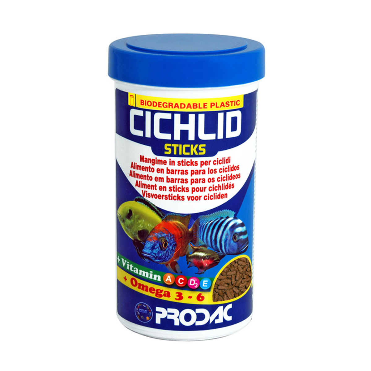 PRODAC корм CICHLID STICKS в баночке