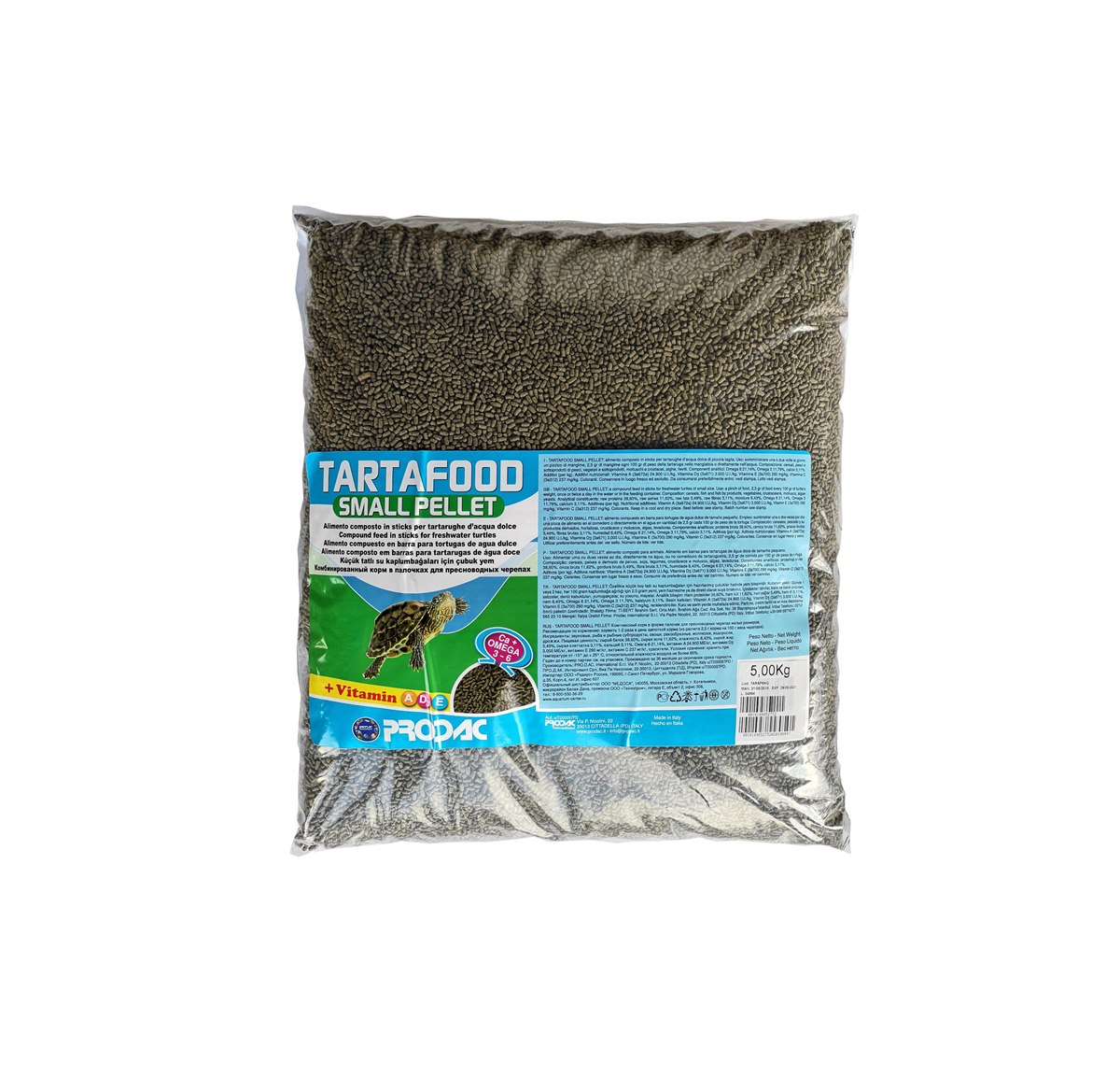 PRODAC корм TARTAFOOD SMALL PELLET мешок 5кг