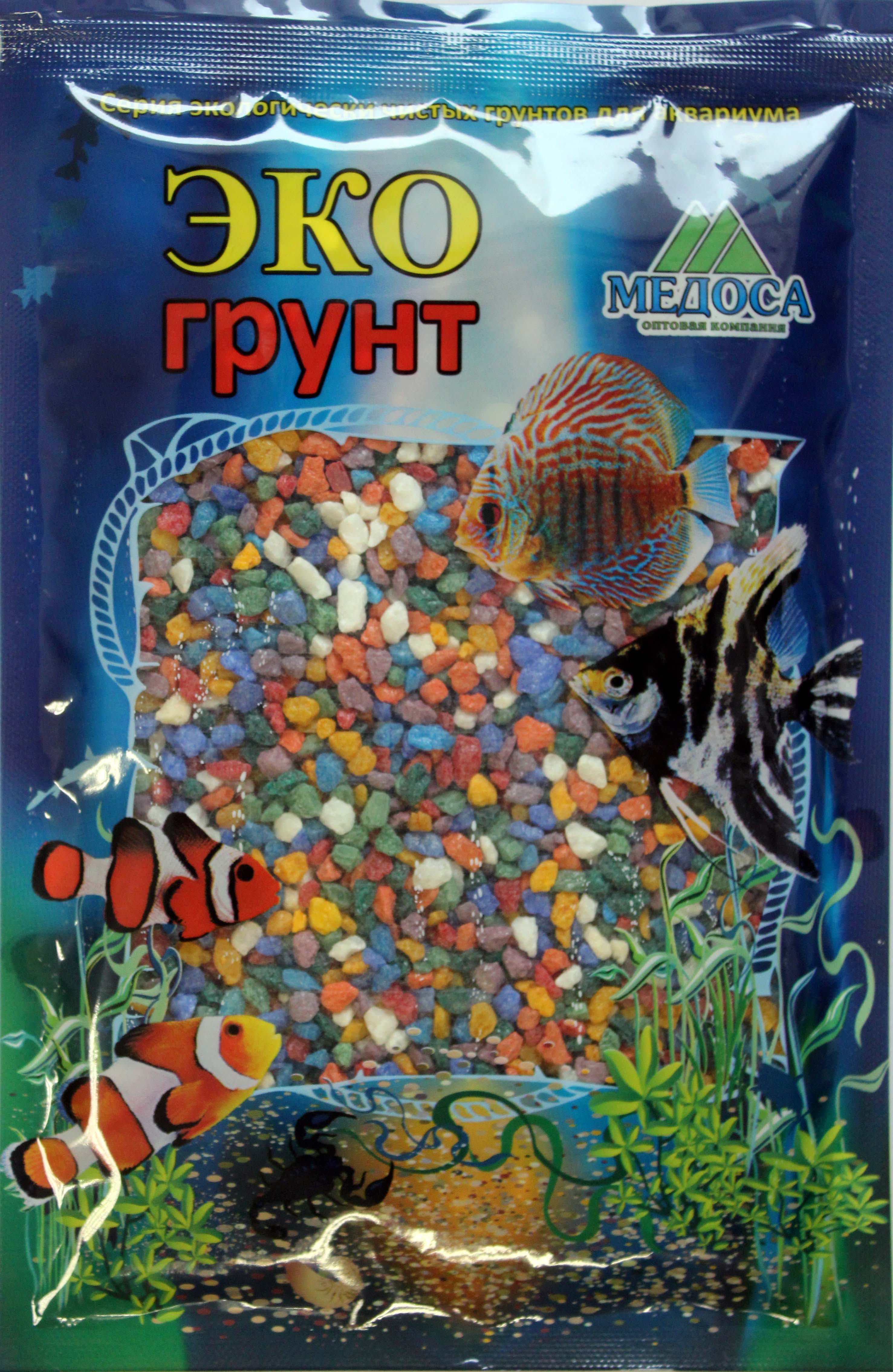 Цветная мраморная крошка 2-5 мм МИКС (блестящая)