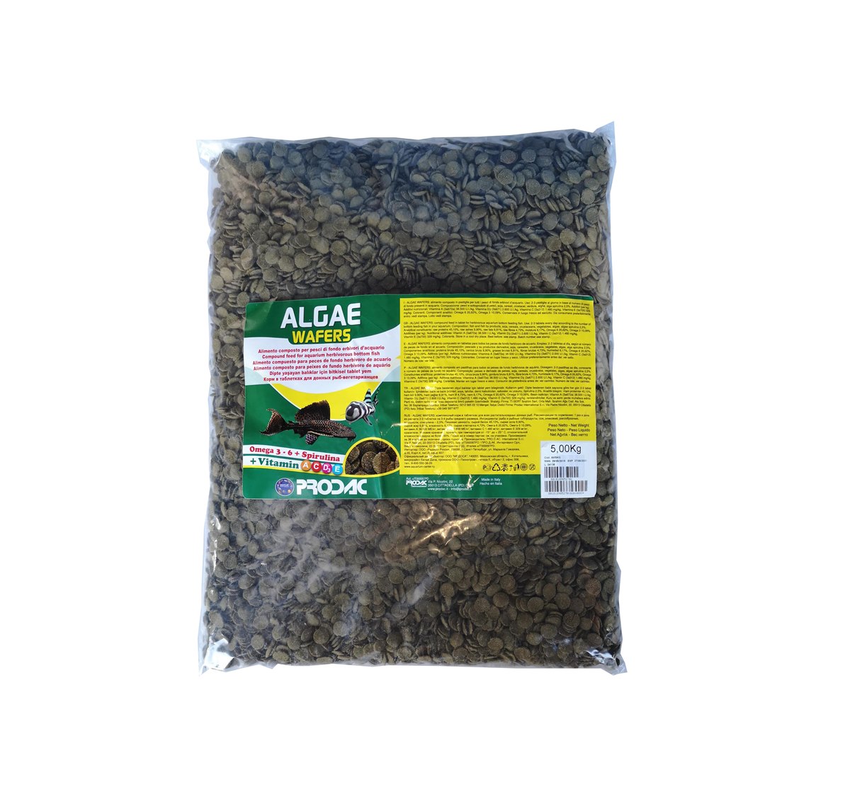 PRODAC корм ALGAE WAFER мешок 5кг