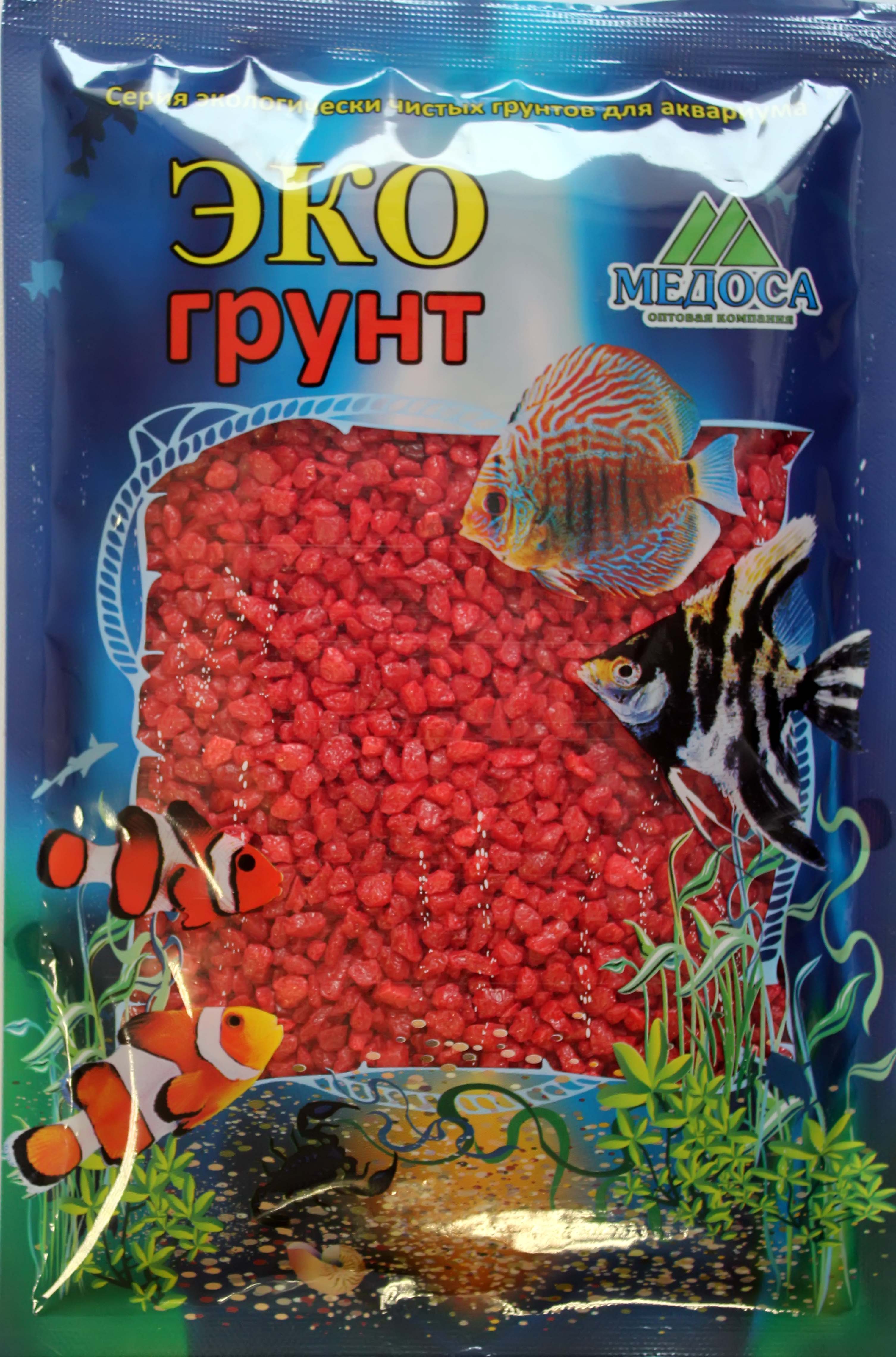 Цветная мраморная крошка 2-5 мм КРАСНАЯ (блестящая)