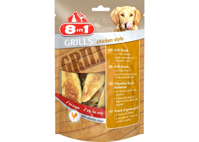 Grills Chicken гриллс снеки в виде филе курицы из говяжьей кожи и куриного мяса