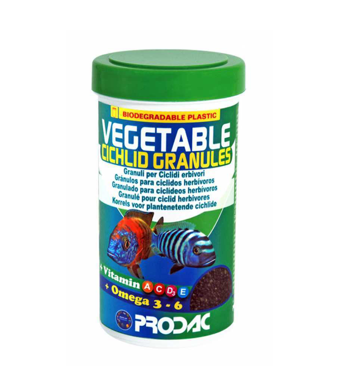 PRODAC корм VEGETABLE CICHLID GRANULES в баночке