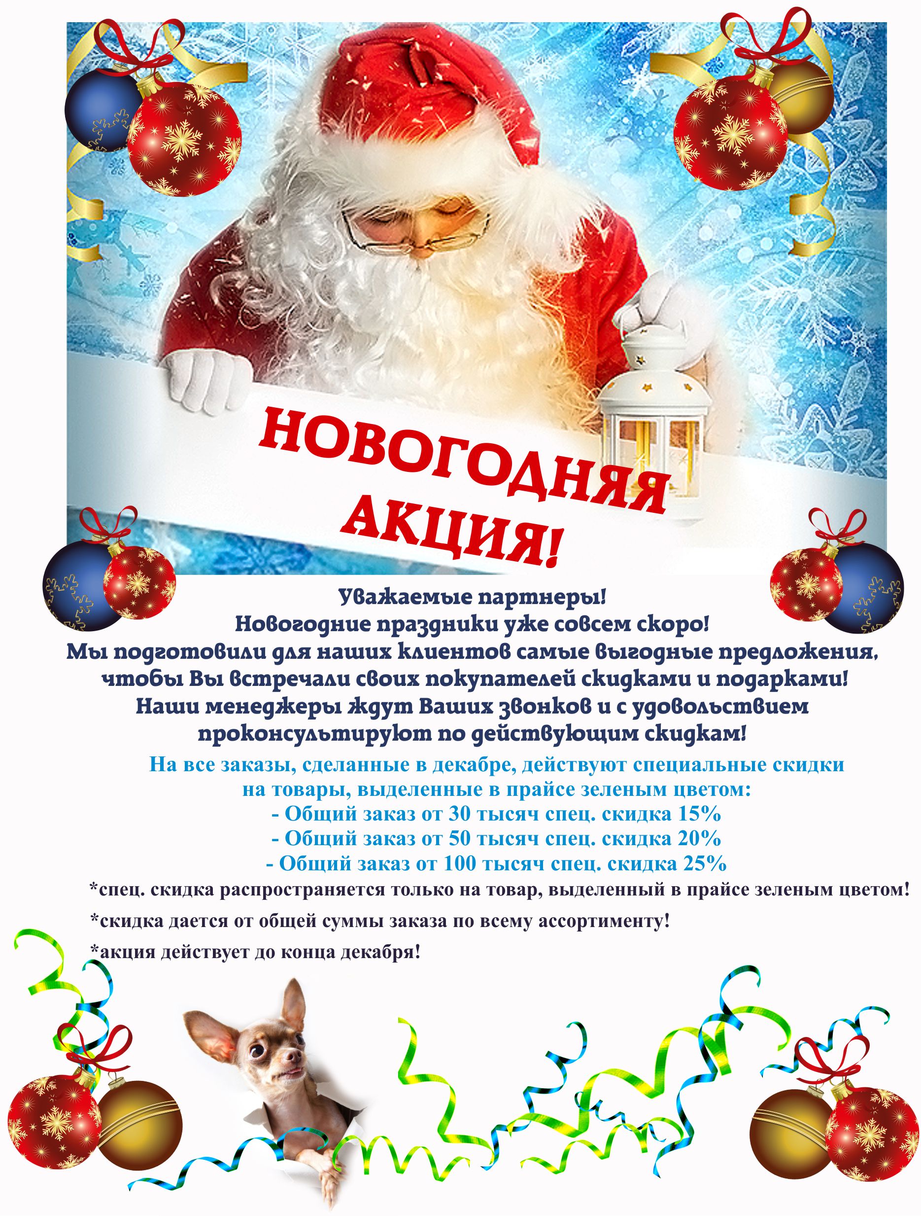 НОВОГОДНИЕ СПЕЦ. СКИДКИ!