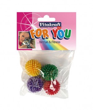 Набор для кошек мячи игольчатые 4 шт. Набор для кошек мячи игольчатые 4 шт.
