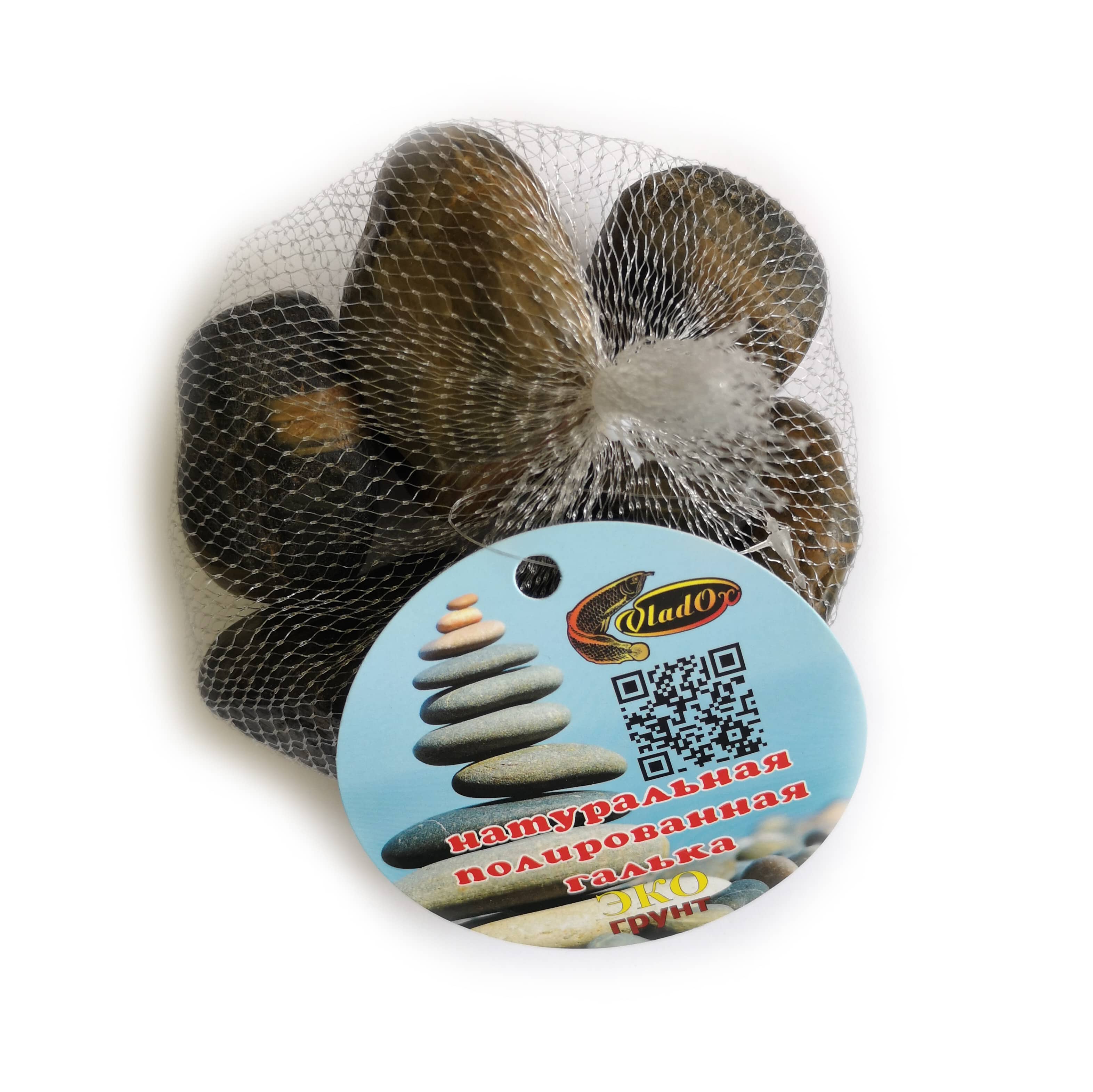 Галька полированная тигровая 3-5 см Галька полированная тигровая 3-5 см