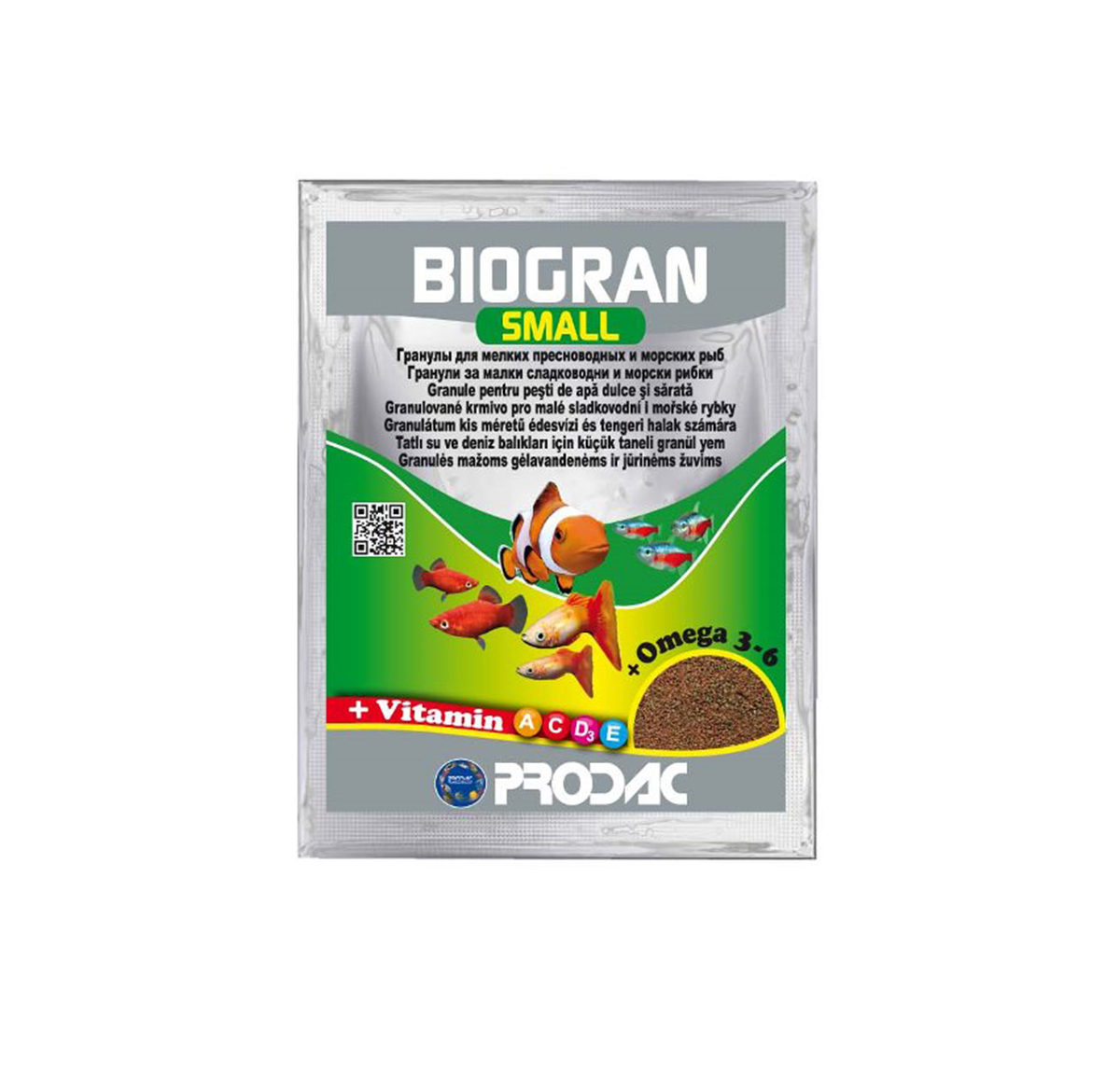 PRODAC корм BIOGRAN SMALL в пакетике 15гр PRODAC корм BIOGRAN SMALL в пакетике 15гр