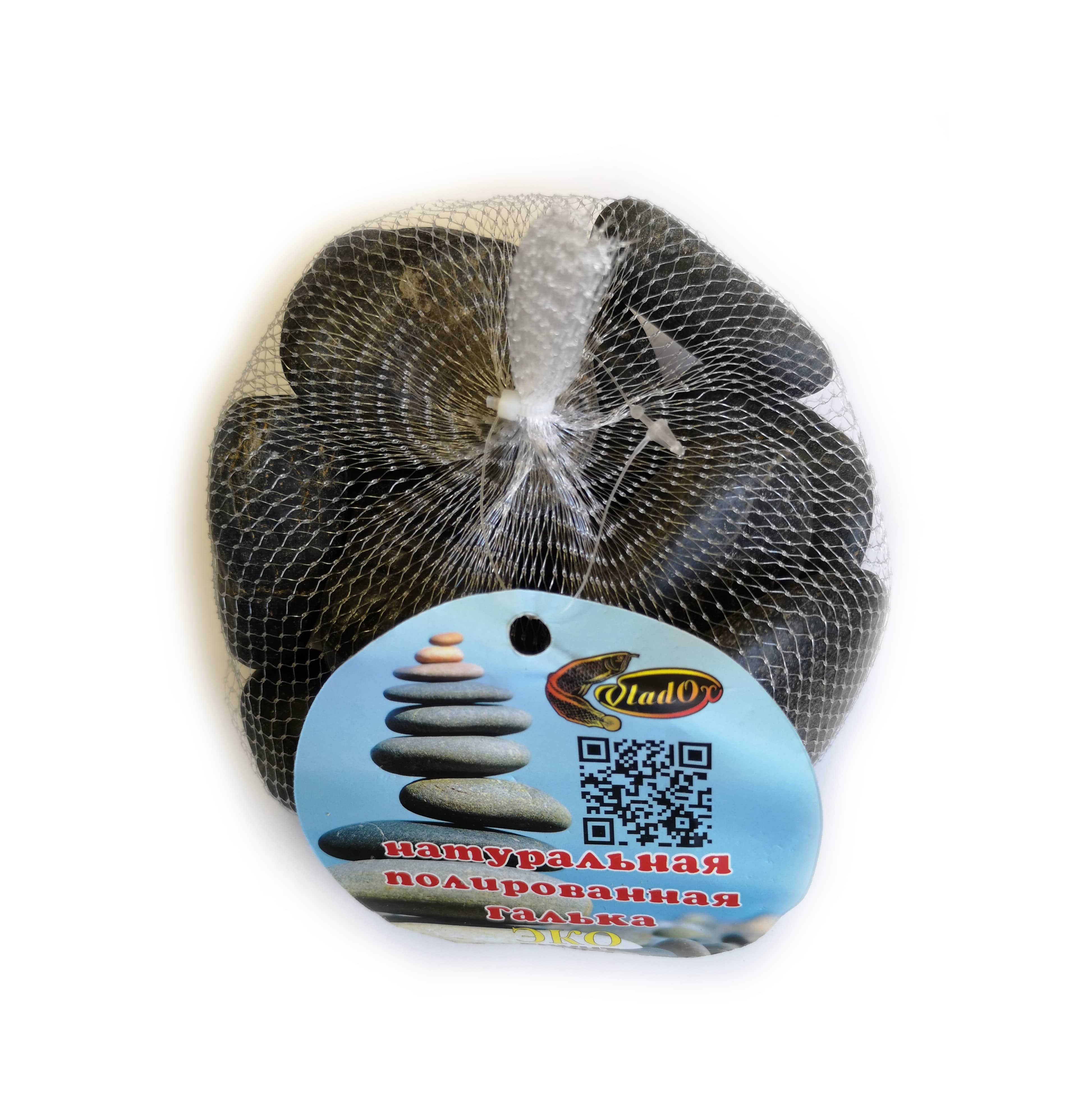 Галька полированная черная 3-5 см Галька полированная черная 3-5 см