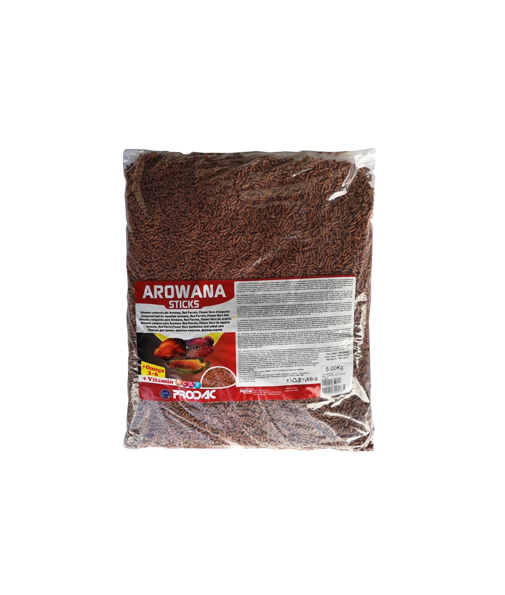 PRODAC корм AROWANA STICKS мешок 5кг PRODAC корм AROWANA STICKS мешок 5кг